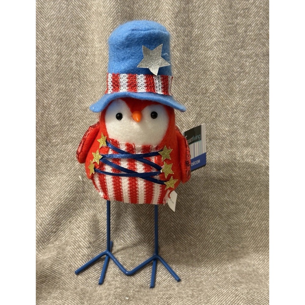 Smartliving Bird Decor Patriotic‎ USA Hat Holiday Americana Decoration